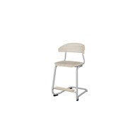 Embrace tuoli C-jalusta, ik 50 cm, medium istuin, hopea runko