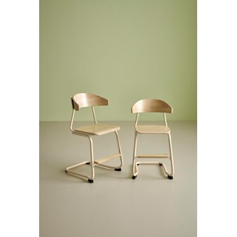 Embrace tuoli C-jalusta, ik 50 cm, medium istuin, hopea runko