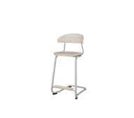 Embrace tuoli C-jalusta, ik 63 cm, medium istuin, hopea runko