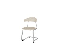 Embrace tuoli C-jalusta, ik 45cm, iso istuin, hopea runko