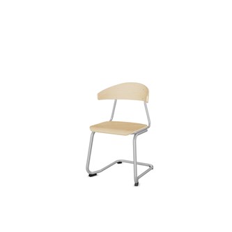 Embrace tuoli C-jalusta, ik 45cm, iso istuin, hopea runko