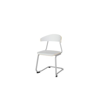 Embrace tuoli C-jalusta, ik 45cm, iso istuin, hopea runko