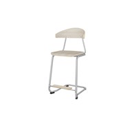 Embrace tuoli C-jalusta, ik 63 cm, iso istuin, hopea runko