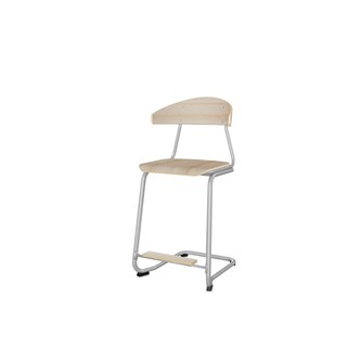 Embrace tuoli C-jalusta, ik 63 cm, iso istuin, hopea runko