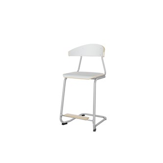 Embrace tuoli C-jalusta, ik 63 cm, iso istuin, hopea runko