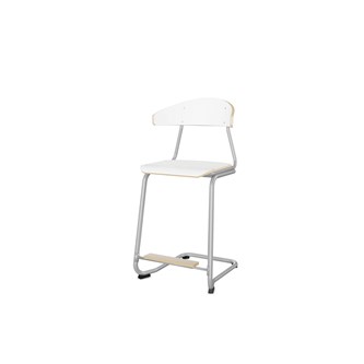 Embrace tuoli C-jalusta, ik 63 cm, iso istuin, hopea runko