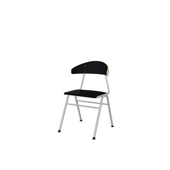 Embrace tuoli 4 jalkaa, ik 45 cm, iso istuin, hopea runko
