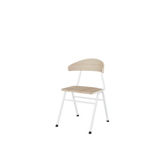 Embrace tuoli BX 4 jalkaa, ik 45 cm, iso istuin, valkoinen runko