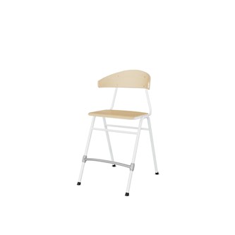 Embrace tuoli BX 4 jalkaa, ik 54 cm, iso istuin, valkoinen runko
