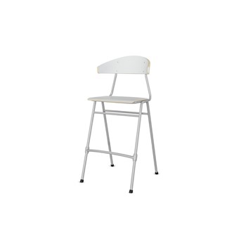 Embrace tuoli 4 jalkaa, ik 65 cm, iso istuin, hopea runko