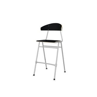 Embrace tuoli 4 jalkaa, ik 65 cm, iso istuin, hopea runko