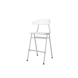 Embrace tuoli 4 jalkaa, ik 65 cm, iso istuin, hopea runko