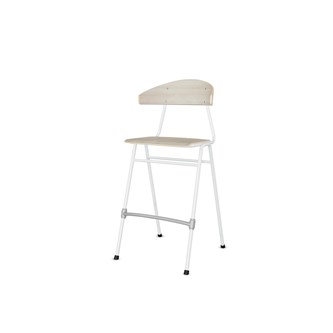 Embrace tuoli BX 4 jalkaa, ik 65 cm, iso istuin, valkoinen runko