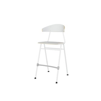 Embrace tuoli BX 4 jalkaa, ik 65 cm, iso istuin, valkoinen runko
