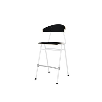 Embrace tuoli BX 4 jalkaa, ik 65 cm, iso istuin, valkoinen runko
