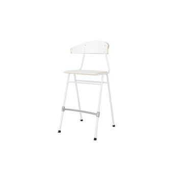 Embrace tuoli BX 4 jalkaa, ik 65 cm, iso istuin, valkoinen runko