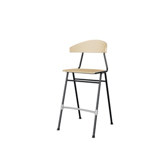 Embrace tuoli BX 4 jalkaa, ik 65 cm, iso istuin, musta runko