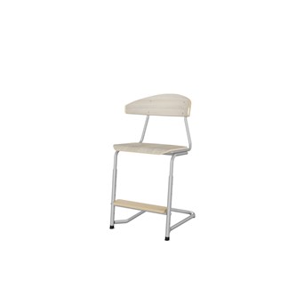 Embrace tuoli C-jalusta, ik 45/63 cm, iso istuin, hopea runko