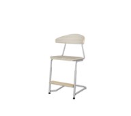 Embrace tuoli C-jalusta, ik 45/63 cm, iso istuin, hopea runko
