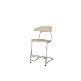 Embrace tuoli C-jalusta, ik 45/63 cm, iso istuin, hopea runko