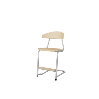 Embrace tuoli C-jalusta, ik 45/63 cm, iso istuin, hopea runko