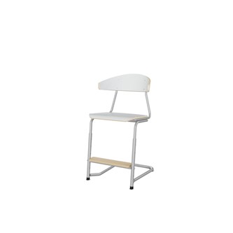 Embrace tuoli C-jalusta, ik 45/63 cm, iso istuin, hopea runko