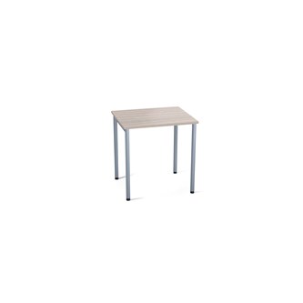 Multiflex FSC BX HPL pöytä 70 x 60, K 72 cm, hopea jalusta, laatikkokiskoilla