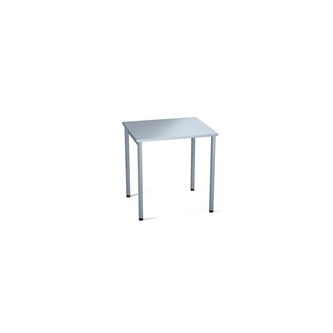 Multiflex FSC BX HPL pöytä 70 x 60, K 72 cm, hopea jalusta, laatikkokiskoilla
