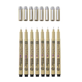 Kuitukärkikynä Pigma Micron Black, 8 kpl
