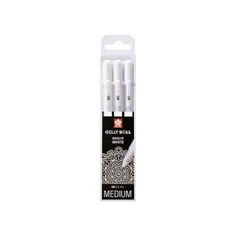 Geelikynä Gelly Roll® Basic White 08 Medium, 3 kpl
