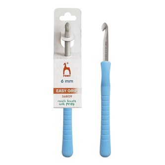 Virkkuukoukku easy grip, nro 6, 5 kpl