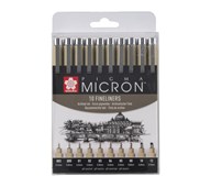 Kuitukärkikynä Sakura Pigma Micron, 10 kpl