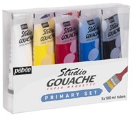 Guassivärilajitelma Pébéo, primäärivärit, 5 x 100 ml