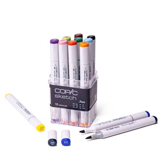 Huopakynä Copic Sketch Basic Set, 12 väriä