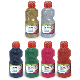 Glittervärilajitelma Giotto 6 x 250 ml