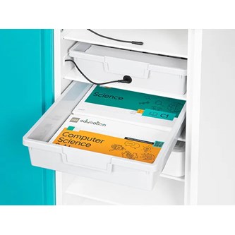 Zioxi LEGO® Education -latausvaunu, 4 laatikkoa, 8 USB-C