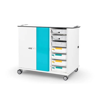 Zioxi LEGO® Education -latausvaunu, 8 laatikkoa, 8 USB-C