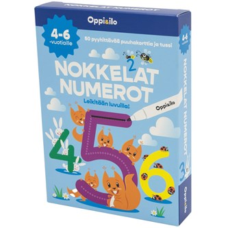 Oppi&ilo, NOKKELAT NUMEROT-puuhakortit 4–6 v