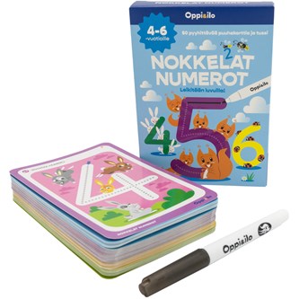 Oppi&ilo, NOKKELAT NUMEROT-puuhakortit 4–6 v