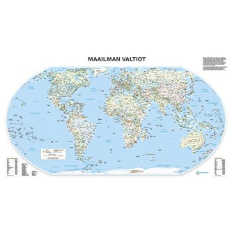 Maailman valtiot "Equal Earth", kapuloitu