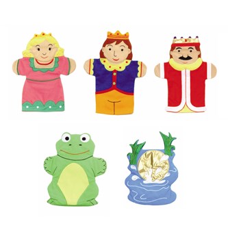 Käsinuket Sammakkoprinssi, 5 kpl