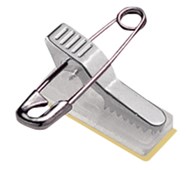 Liimattava klipsi neulalla, 100 kpl