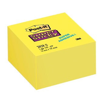 Viestilappu Post-it SuperSticky, 76x76 mm, kelt.