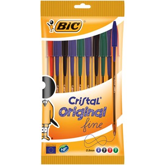 Kuulakärkikynä Bic Cristal Fine, 10 kpl