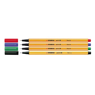 Kuitukärkikynä Fineliner Stabilo 88, 10 kpl