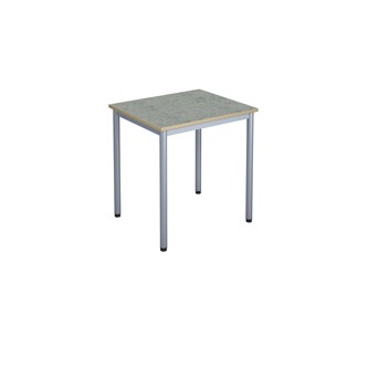 12:38 Pöytä Akustik Linoleum, 70x60 cm, hopea jalusta