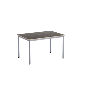 12:38 BX Pöytä Akustik Optimal Linoleum, 120x80 cm, hopea jalusta