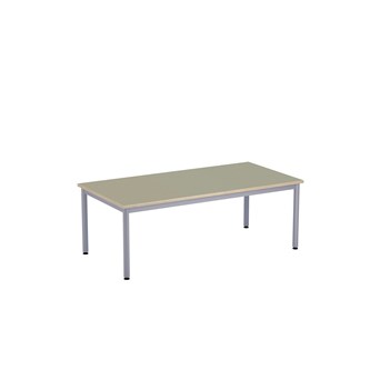 12:38 BX Pöytä Akustik Optimal Linoleum, 140x70 cm, hopea jalusta