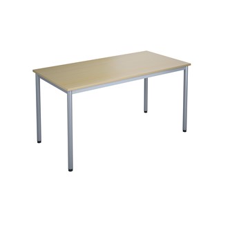 12:38 BX Pöytä DL, 140x70 cm, hopea jalusta