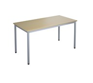 12:38 FSC BX pöytä HT 140x80 cm, hopea jalusta